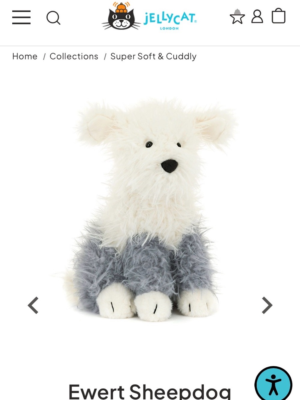 Jellycat Ewert Sheepdog